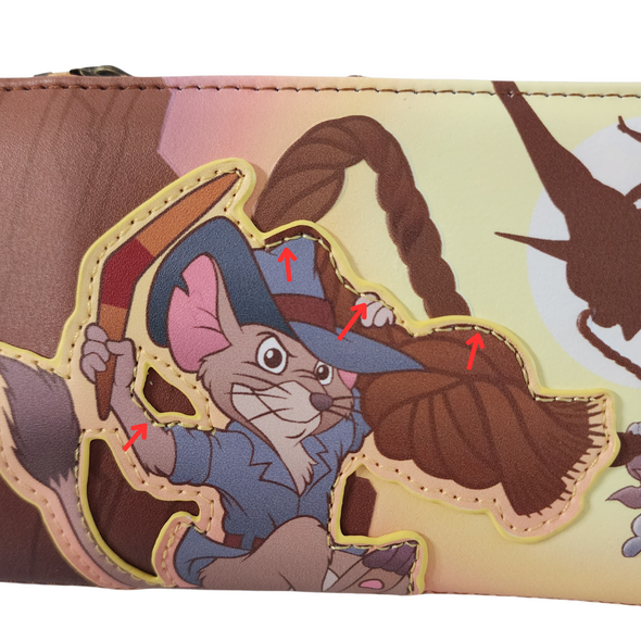 Loungefly Disney Rescuers Down Under Wallet DEFECTIVES