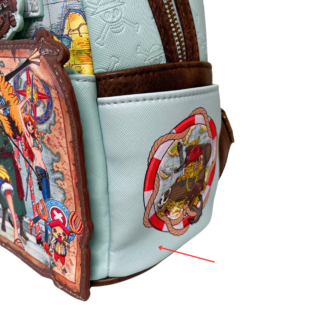 Loungefly One Piece Group Map Mini Backpack w/ Movable Part DEFECTIVE ...