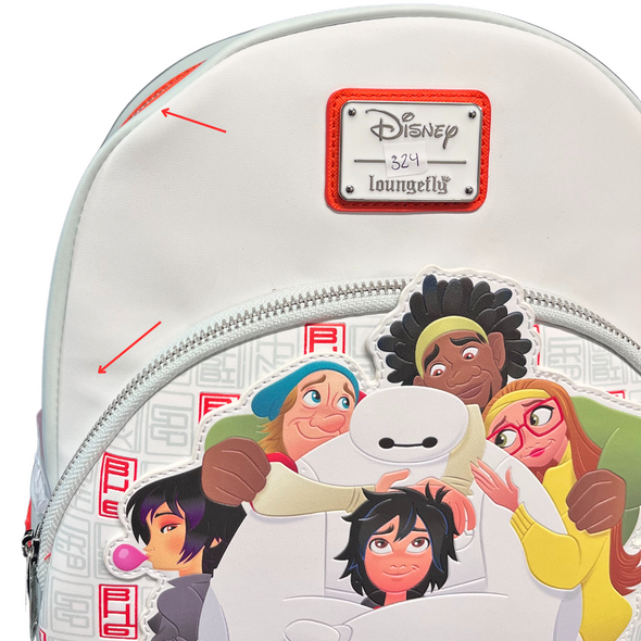 Loungefly Disney Pixar Big Hero 6 Group Mini Backpack DEFECTIVE #324