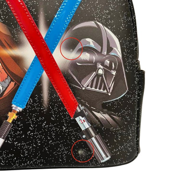 Loungefly Modern Pinup Star Wars Lightsaber Light-Up Exclusive Mini Backpack DEFECTIVE #34