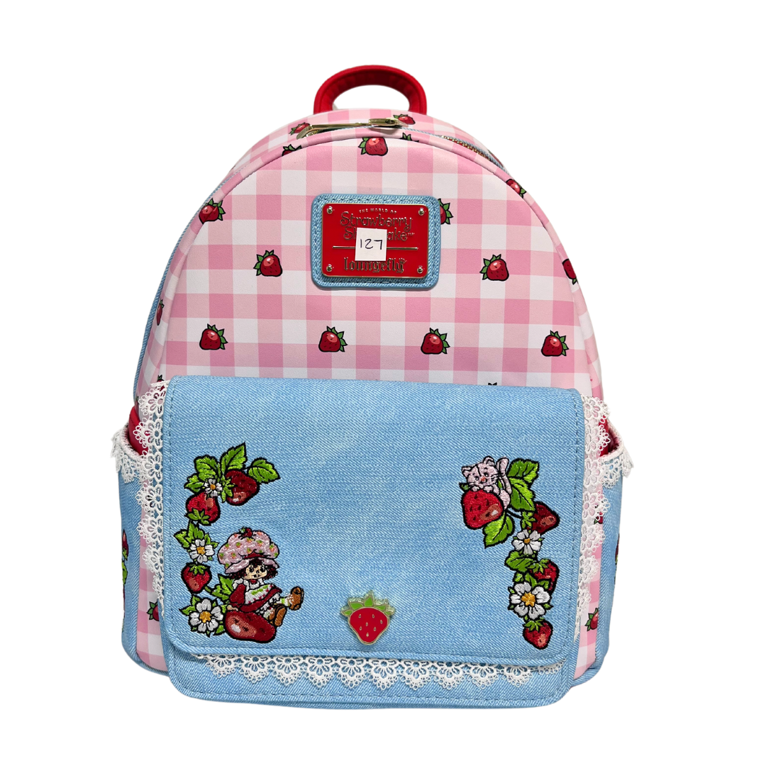 Denim mini backpack hotsell