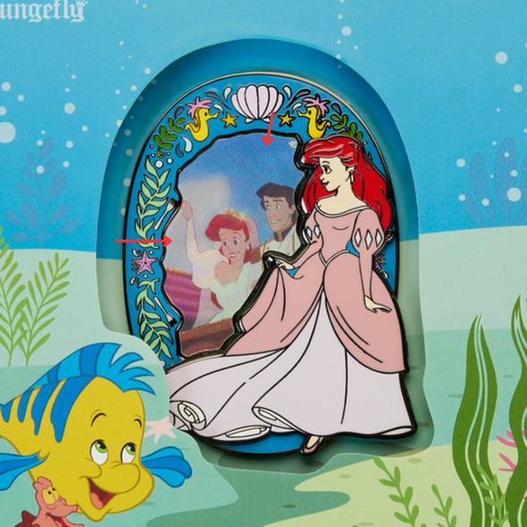 Loungefly Disney The Little Mermaid Princess Lenticular 3in Pin DEFECTIVES