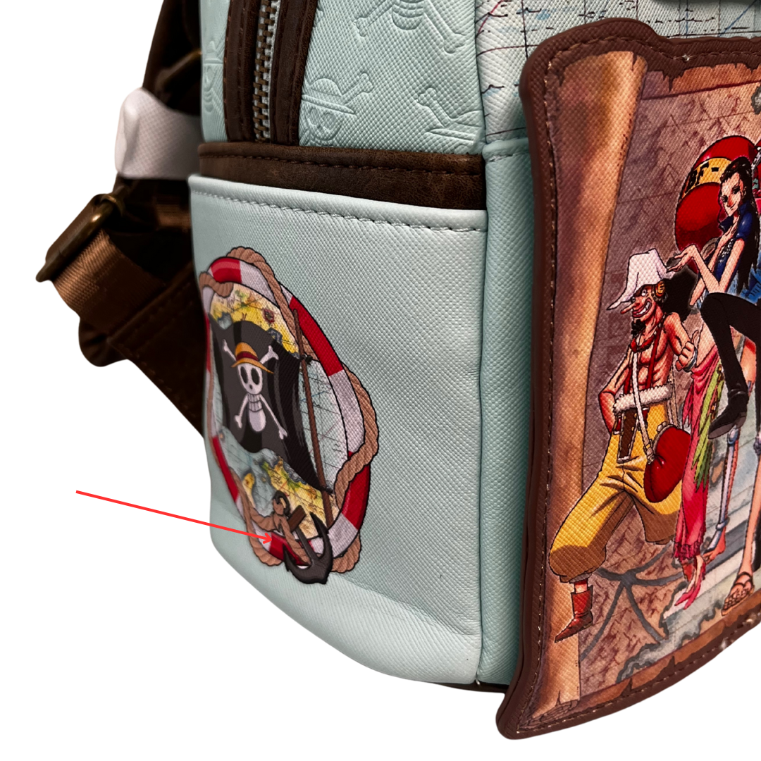 Loungefly One Piece Group Map Mini Backpack w/ Movable Part DEFECTIVE ...