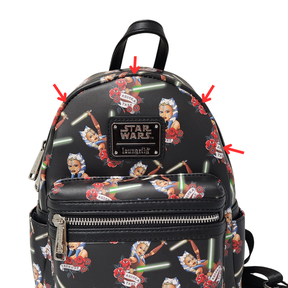 Modern Pinup Exclusive Loungefly Star Wars Ahsoka AOP Mini Backpack DEFECTIVES