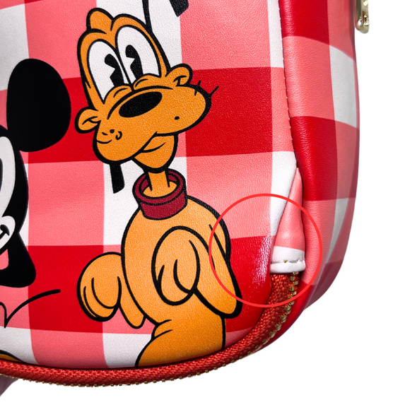 Loungefly Disney Minnie Mouse Picnic Blanket Cup Holder Crossbody Bag DEFECTIVE #44