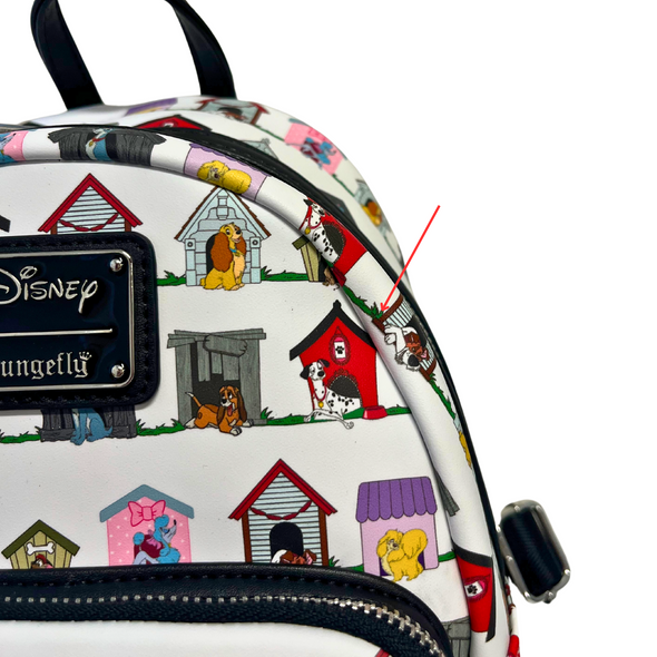 Loungefly Disney Dog Houses AOP Mini Backpack DEFECTIVES