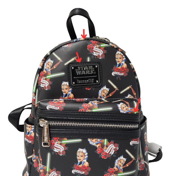 Modern Pinup Exclusive Loungefly Star Wars Ahsoka AOP Mini Backpack DEFECTIVES