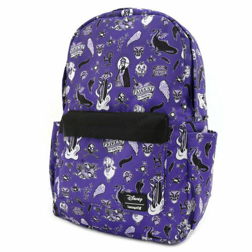 Loungefly Disney Villains Icons AOP Nylon Backpack