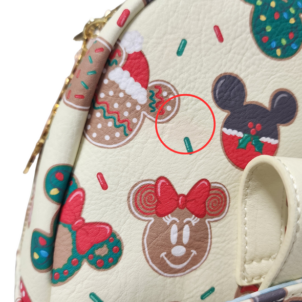 Loungefly Disney Mickey and Minnie Christmas Cookie Mini with Headband DEFECTIVE #580