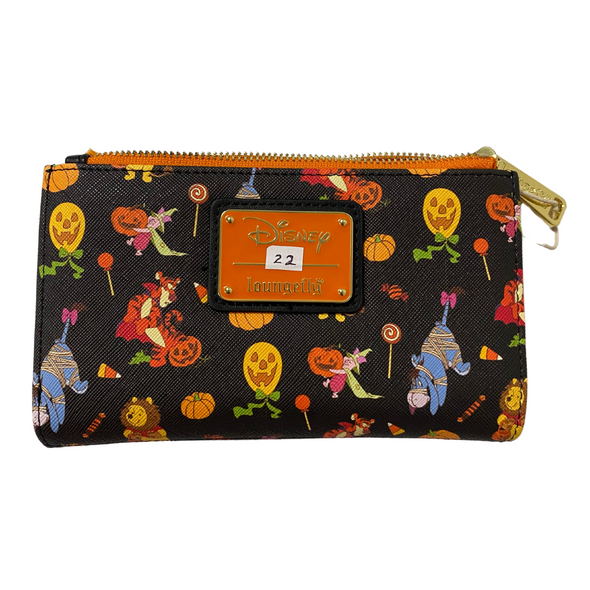 Loungefly Disney Winnie The Pooh Halloween Group Flap Wallet DEFECTIVE #22