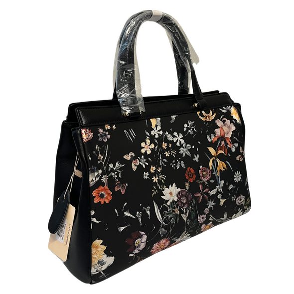 Mellow World Stellan Floral Print Satchel Black