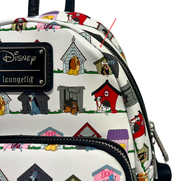 Loungefly Disney Dog Houses AOP Mini Backpack DEFECTIVES
