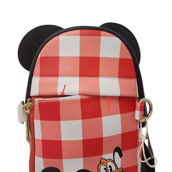 Loungefly Disney Minnie Mouse Cup Holder Crossbody DEFECTIVE #65