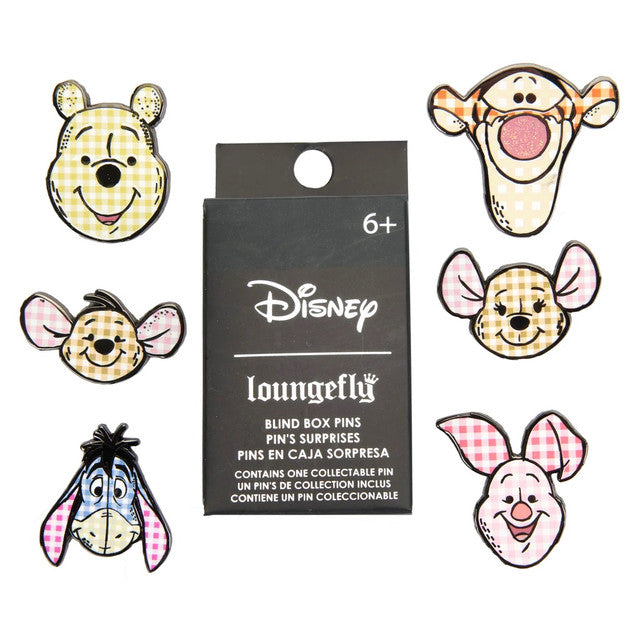 LOT Disney Loungefly Winnie the Pooh Gingham COMPLETE SET 6 Lapel Pin Tigger
