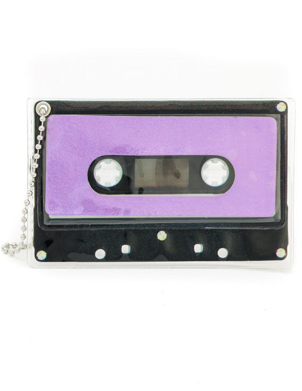 Fydelity Retro Cassette Tape Deco Sticker Tag Laser Purple
