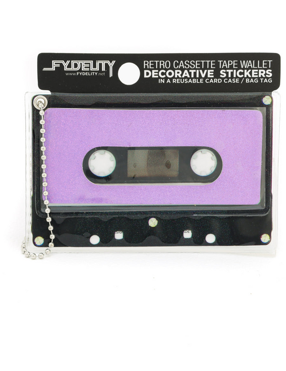 Fydelity Retro Cassette Tape Deco Sticker Tag Laser Purple