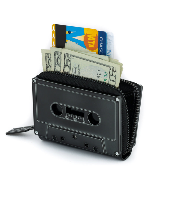 Fydelity Retro Cassette Wallet Black Chrome