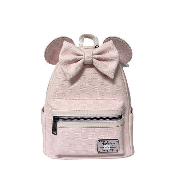 Loungefly Disney Minnie Checkered Texture Mini Backpack DEFECTIVE #369