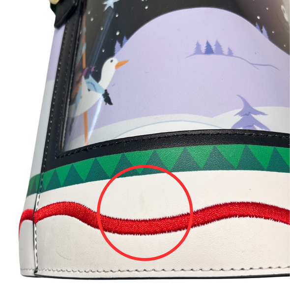 Loungefly Disney Nightmare Before Christmas Spinning Carousel Christmas Town Crossbody DEFECTIVE #415