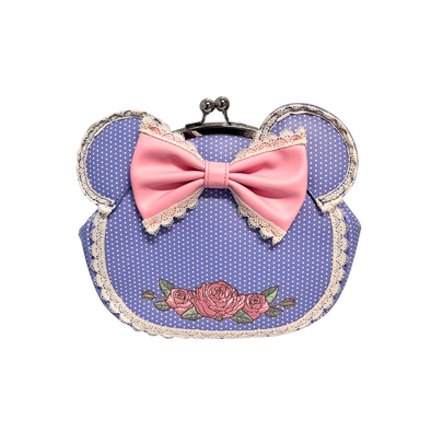 Loungefly Disney Minnie Kisslock Floral Lace Crossbody DEFECTIVE #564