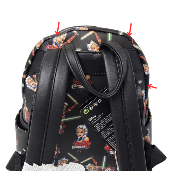 Modern Pinup Exclusive Loungefly Star Wars Ahsoka AOP Mini Backpack DEFECTIVES