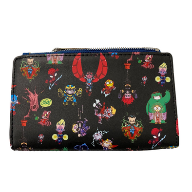 Loungefly Marvel Skottie Young Chibi Group Flap Wallet DEFECTIVE #8