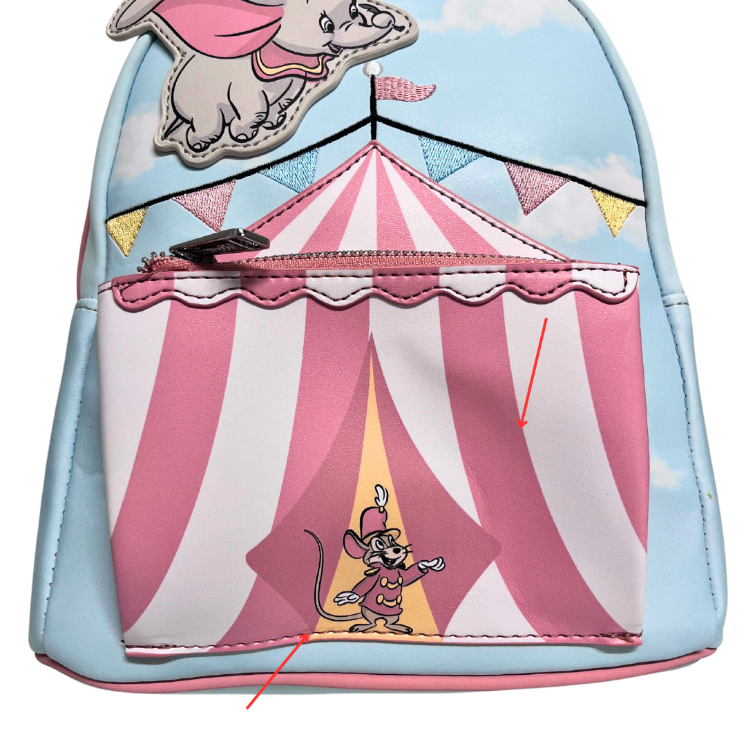Loungefly Disney Dumbo Circus Tent Mini Backpack DEFECTIVE 709