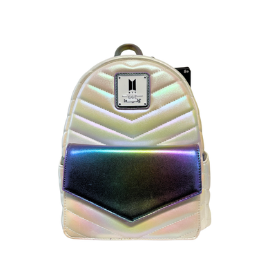 Loungefly BigHit BTS Rainbow Iridescent Mini Backpack DEFECTIVE #662