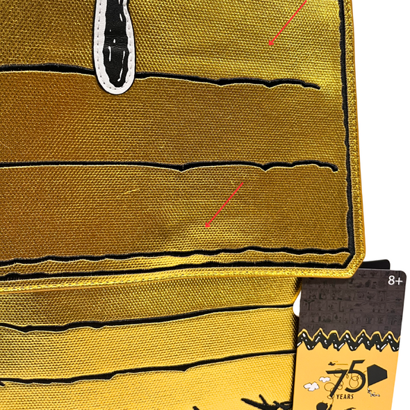 Loungefly Peanuts Snoopy Gold Doghouse Crossbody DEFECTIVE #399