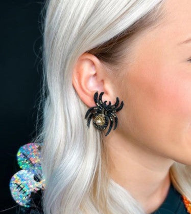 Taylor Shaye Beaded Spider Stud Earrings