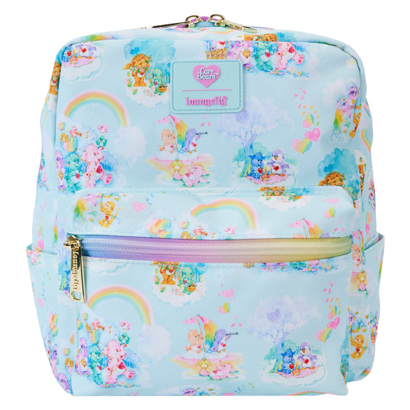 Loungefly Care Bears Cousins AOP Nylon Small Square Mini Backpack