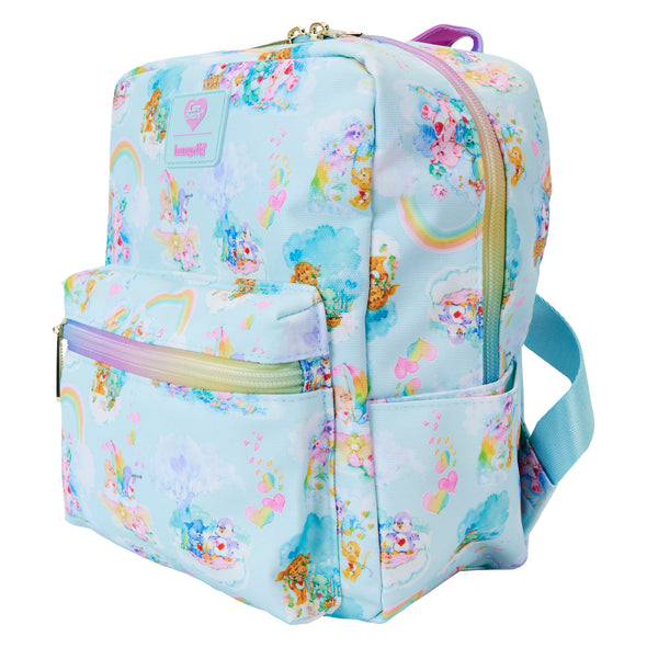 Loungefly Care Bears Cousins AOP Nylon Small Square Mini Backpack