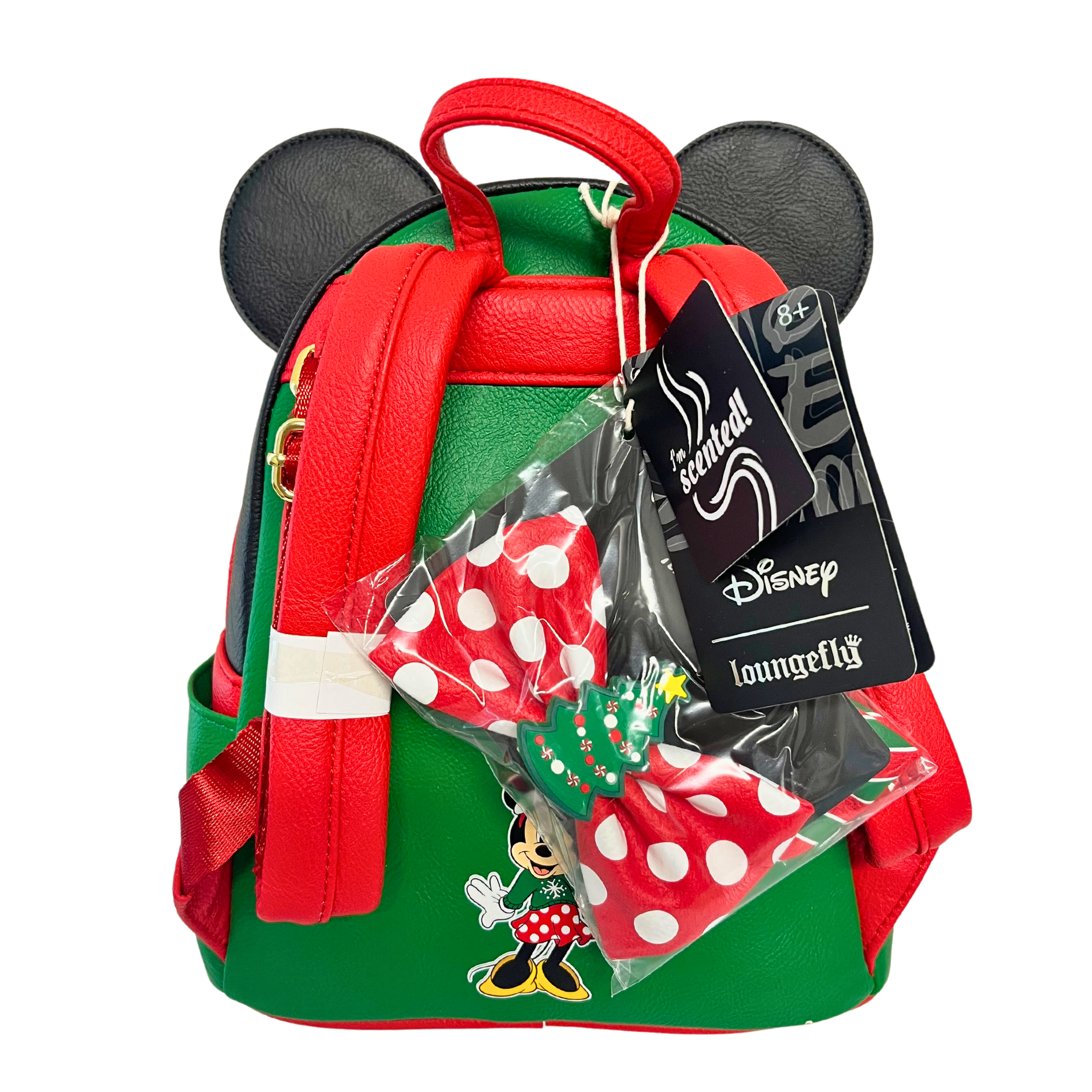 Peppermint Minnie Mouse Holiday Loungefly Mini Backpack Disney