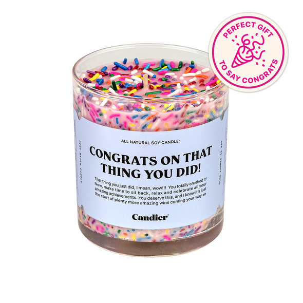 Candier Congrats on That Thing You Did! Candle