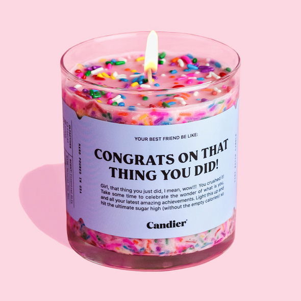 Candier Congrats on That Thing You Did! Candle