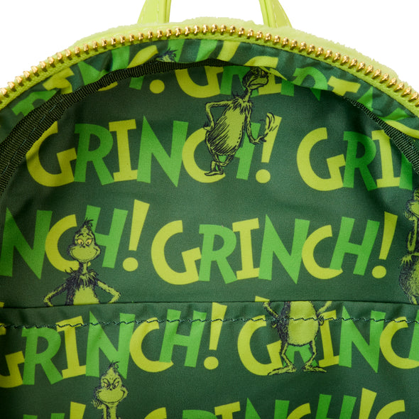 Loungefly Dr Seuss Plush Grinch Light Up Cosplay Mini Backpack