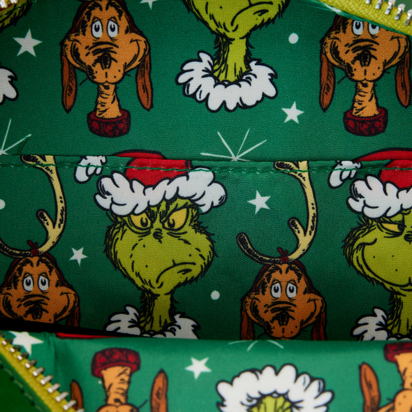 Loungefly Dr Seuss Grinch Christmas Wreath Figural Crossbody
