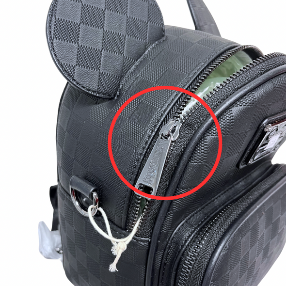 Loungefly Disney Mickey Checkered Convertible Bag DEFECTIVE #478