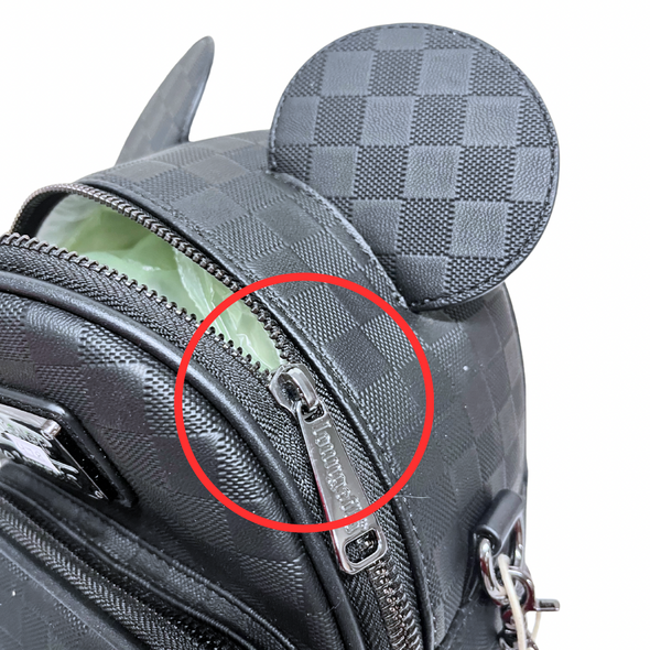 Loungefly Disney Mickey Checkered Convertible Bag DEFECTIVE #478