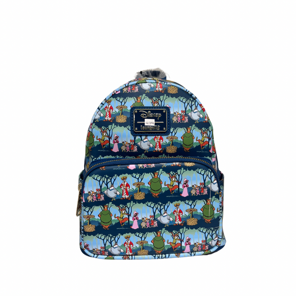 Loungefly Disney Robin Hood AOP Mini Backpack DEFECTIVE #474