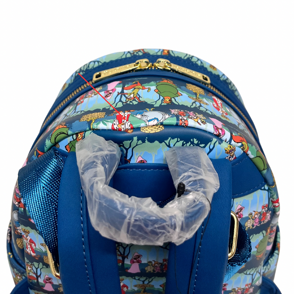 Loungefly Disney Robin Hood AOP Mini Backpack DEFECTIVE #474