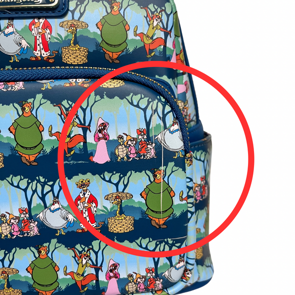 Loungefly Disney Robin Hood AOP Mini Backpack DEFECTIVE #474