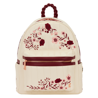Loungefly Brand Red and Cream Floral Mini Backpack