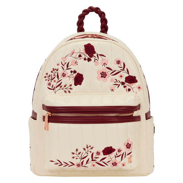 Loungefly Brand Red and Cream Floral Mini Backpack