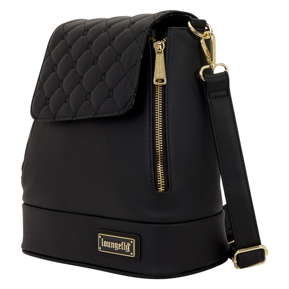 Loungefly Black Pin Trader Convertible Mini Backpack