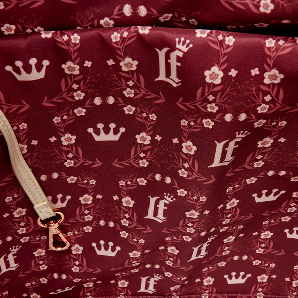 Loungefly Brand Cream and Red Floral Tote Bag