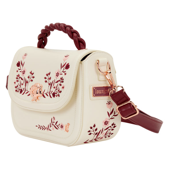 Loungefly Branded Cream and Red Floral Crossbody