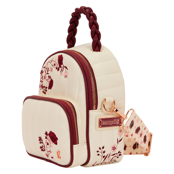 Loungefly Branded Cream and Red Floral Sling