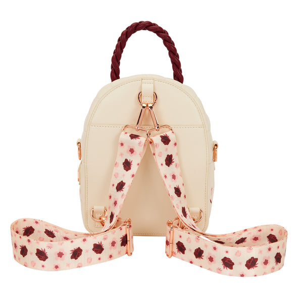 Loungefly Branded Cream and Red Floral Sling