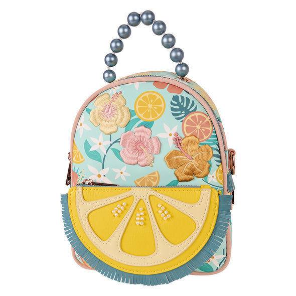 Loungefly Branded Lemon Convertible Mini Backpack